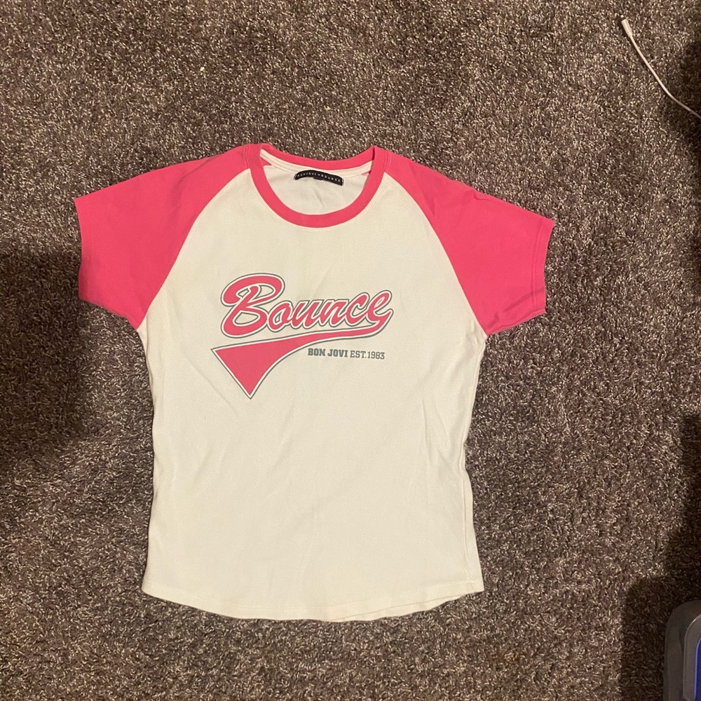 Bon Jovi Bounce Pink and White T-Shirt